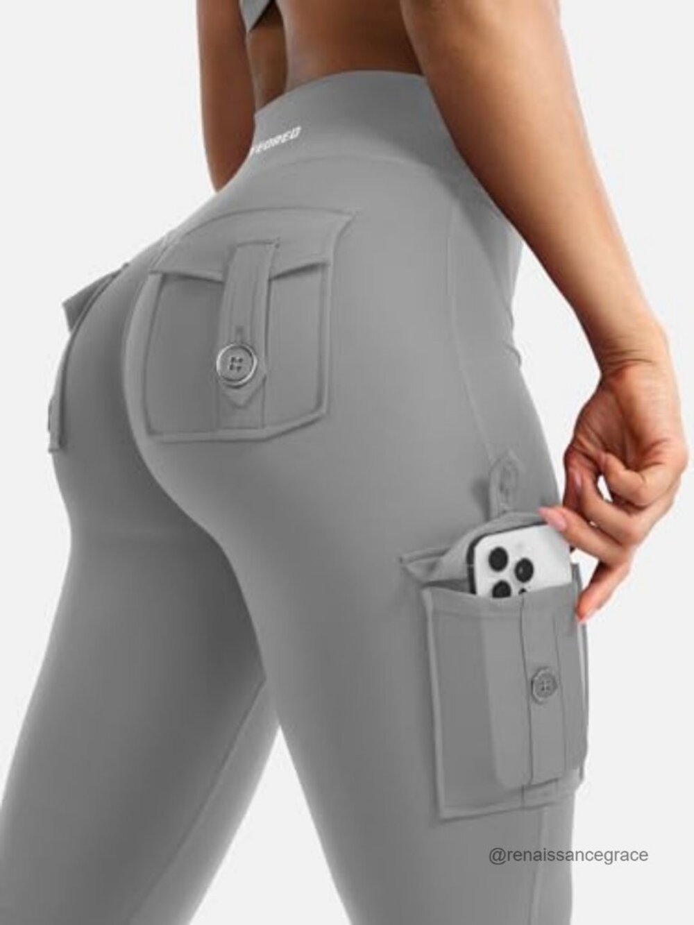 Flared Yoga Pants High Waist No Front Seam 4-Way Stretch Pockets